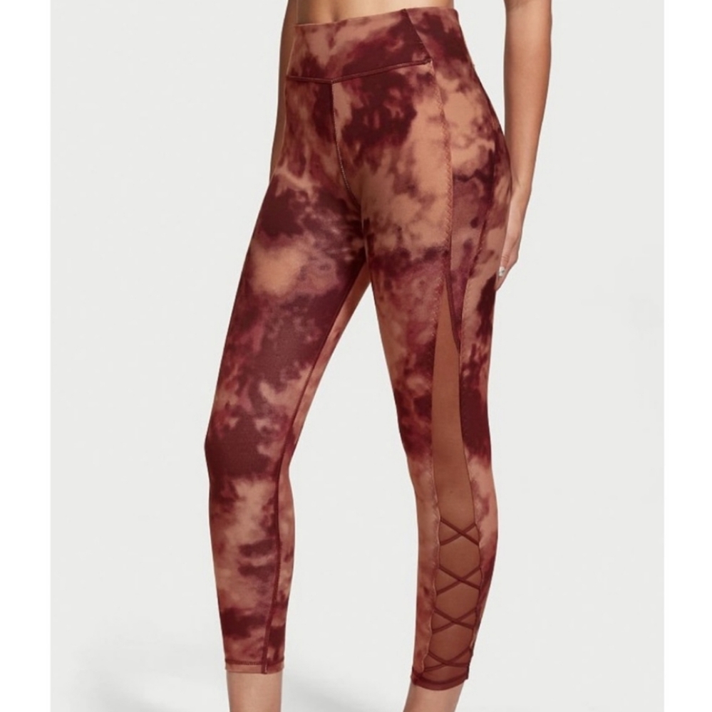 VS flow on point tye dye lace up mesh leggings sz 16 high waisted